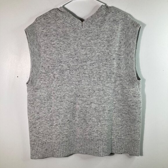 Womens Anthropologie Button Front Sweater Vest S Wool Linen Other Blend Gray - Picture 3 of 9